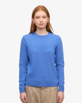 T-shirt de mujer de lana merino ligera – Azul Pacífico