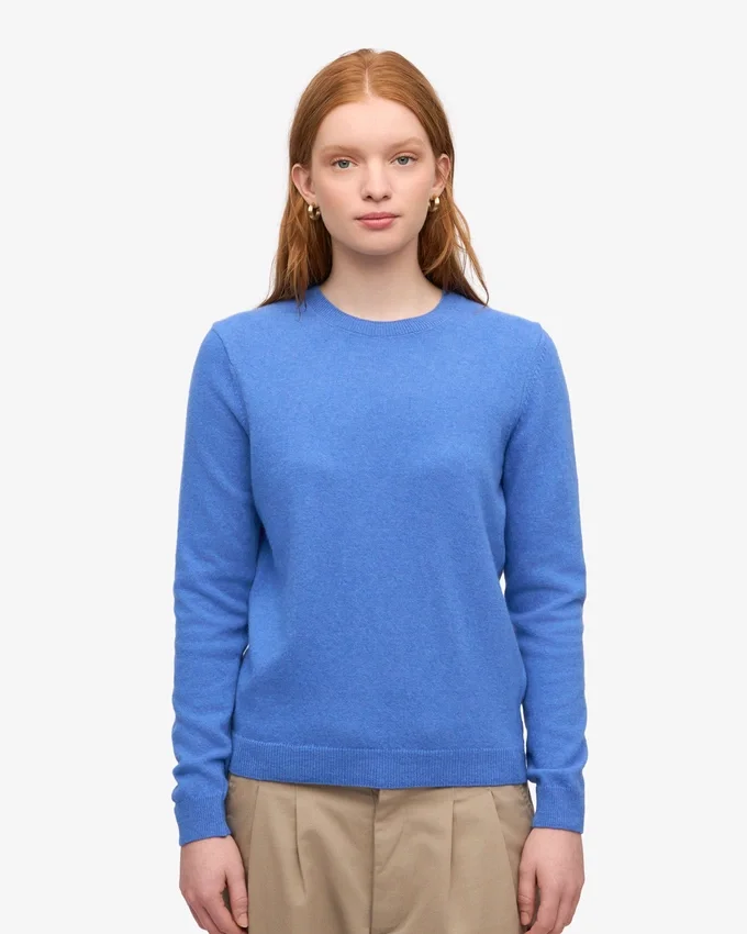 T-shirt de mujer de lana merino ligera - Azul Pacífico