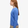 T-shirt de mujer de lana merino ligera - Azul Pacífico