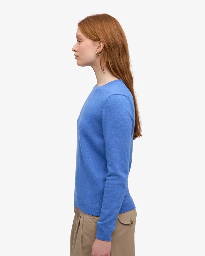 T-shirt de mujer de lana merino ligera - Azul Pacífico