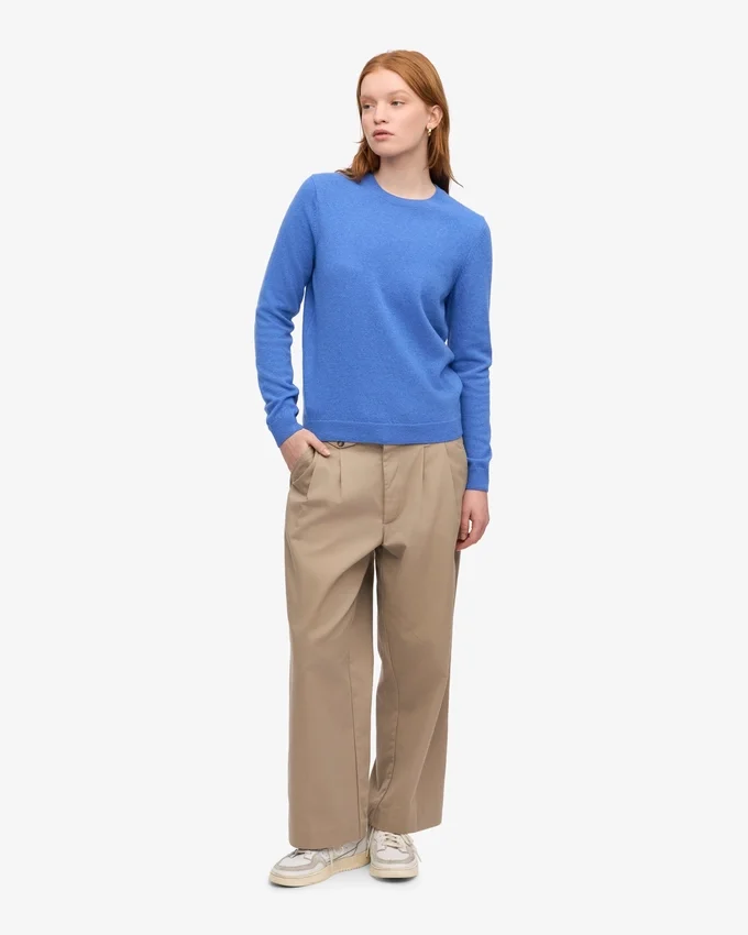 T-shirt de mujer de lana merino ligera - Azul Pacífico