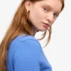 T-shirt de mujer de lana merino ligera - Azul Pacífico