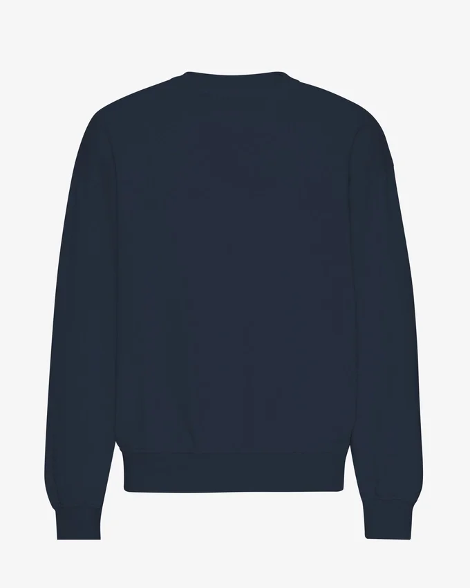 T-shirt orgánica de cuello redondo oversize - Azul marino