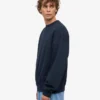 T-shirt orgánica de cuello redondo oversize - Azul marino