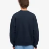 T-shirt orgánica de cuello redondo oversize - Azul marino